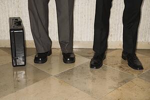 Male's legs and briefcase 