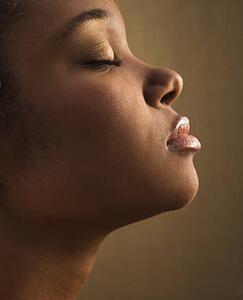Serene portrait of female's face