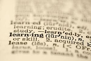 Selective focus of dictionary entry for the word learning.