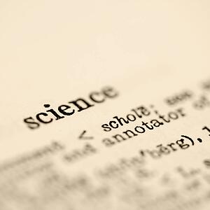 Selective focus of dictionary definition for the word science