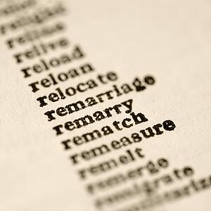 List of words in alphabetical order including words relocate and remarriage