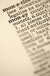 Selective focus of dictionary entry for the word school
