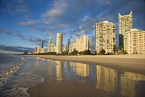 Beachfront high rise buildings on Surfers Paradise, Australia