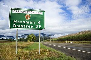 Scenic Captain Cook Highway 14 in Australia