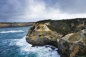 Rocky landscape as seen from Great Ocean Road in Australia