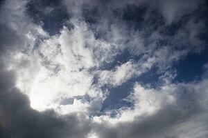 Clouds in blue sky.