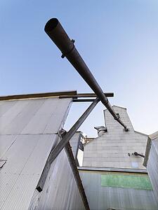 Low angle of grain elevator