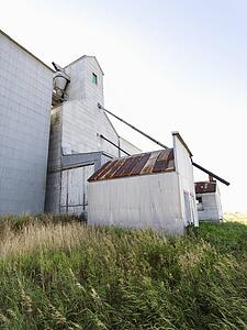Abandoned agricultural building in rural area