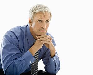 Man with thoughtful expression