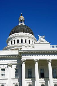Close-up of the Sacramento Capitol building, California, USA