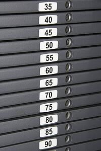Weights on finess machine.