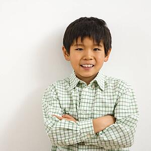 Portrait of young boy smiling