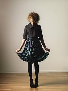 Pretty woman in dress portrait.