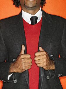 Close up of well dressed confident man.
