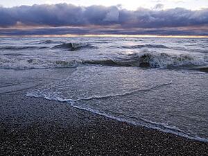 Waves along the shore
