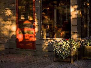 Sunset on the porch