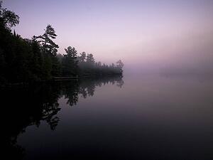 Lake of the Woods, Ontario, Canada, Reflections on a lake