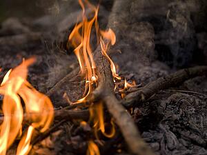 A campfire