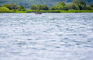 Boating on a lake