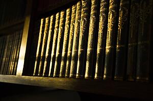 Books on a shelf