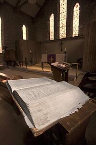 Bible in church