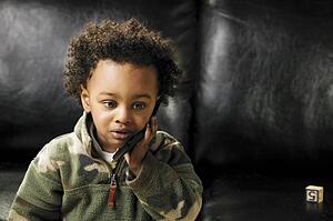 Child with cell phone