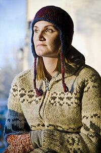 Woman wearing toque and sweater