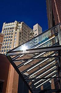 Exterior of downtown buildings