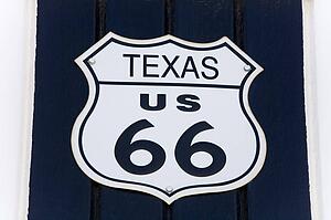 Sign in the Route 66 Museum, Victorville, California, USA