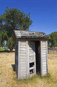 Outhouse, Fort Missoula Historical Museum, Missoula, Montana, USA 