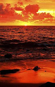Sunset on the ocean in Mazatlán, Mexico