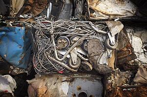 Crushed garbage