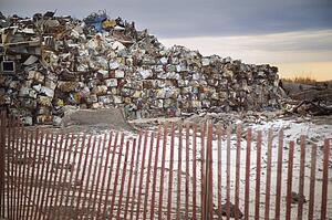 Crushed garbage