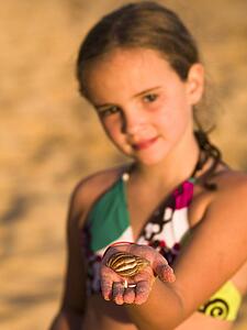 Girl with seashell