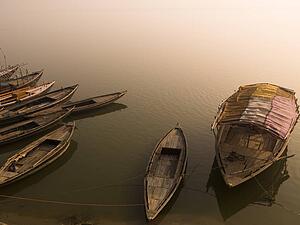 Boats in the water, Varanasi, India 
