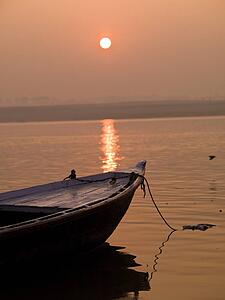 Boat in the water, Varanasi, India