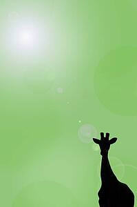 Silhouette of a giraffe