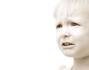 Child with sad face