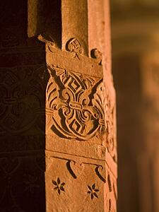 Ornate design on a pillar