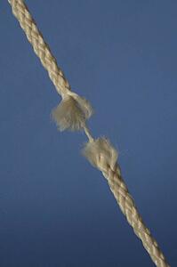 Rope hanging by a thread