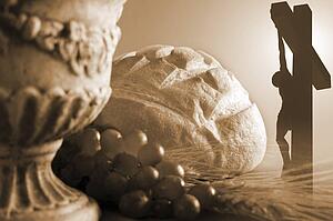 Communion and crucifixion symbols