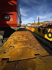 Metal dock at Whitby, Yorkshire, England