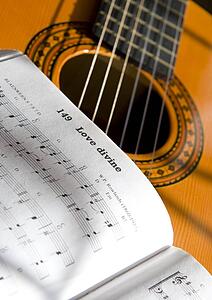 Guitar and book of music