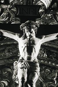 Crucifix in Saint Francis church, Evora, Portugal