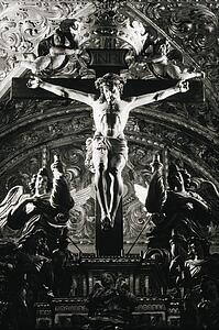 Crucifix in Saint Francis Church, Evora, Portugal