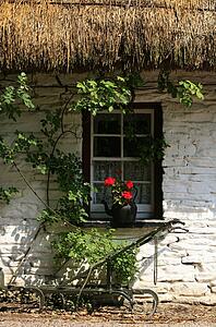 Thatched cottage at Bunratty Folk Park, County Clare, Ireland