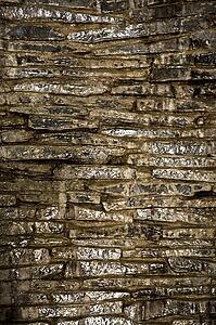 Wet stone wall