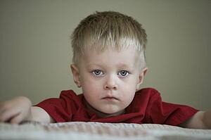 Sad looking boy