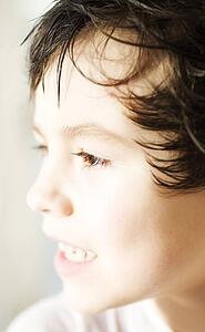 Studio portrait of boy