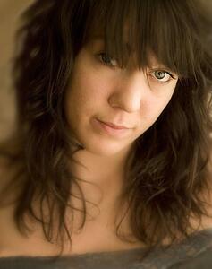 Young woman with messy hair
